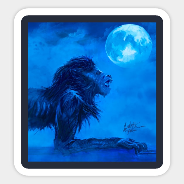 American Werewolf In London Sticker by Art Of Lunatik